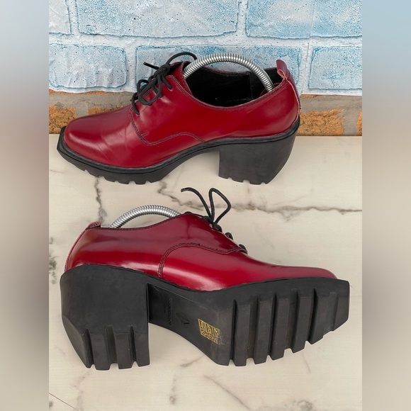 Opening Ceremony Grunge Oxfords red- burgundy shoes size 39/8 - Picture 7 of 9